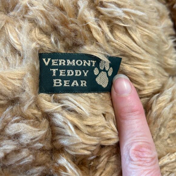 1997 Vermont Teddy Bear 22” Jointed Plush Honey Brown Removable Bow Tie Collar - Picture 8 of 8